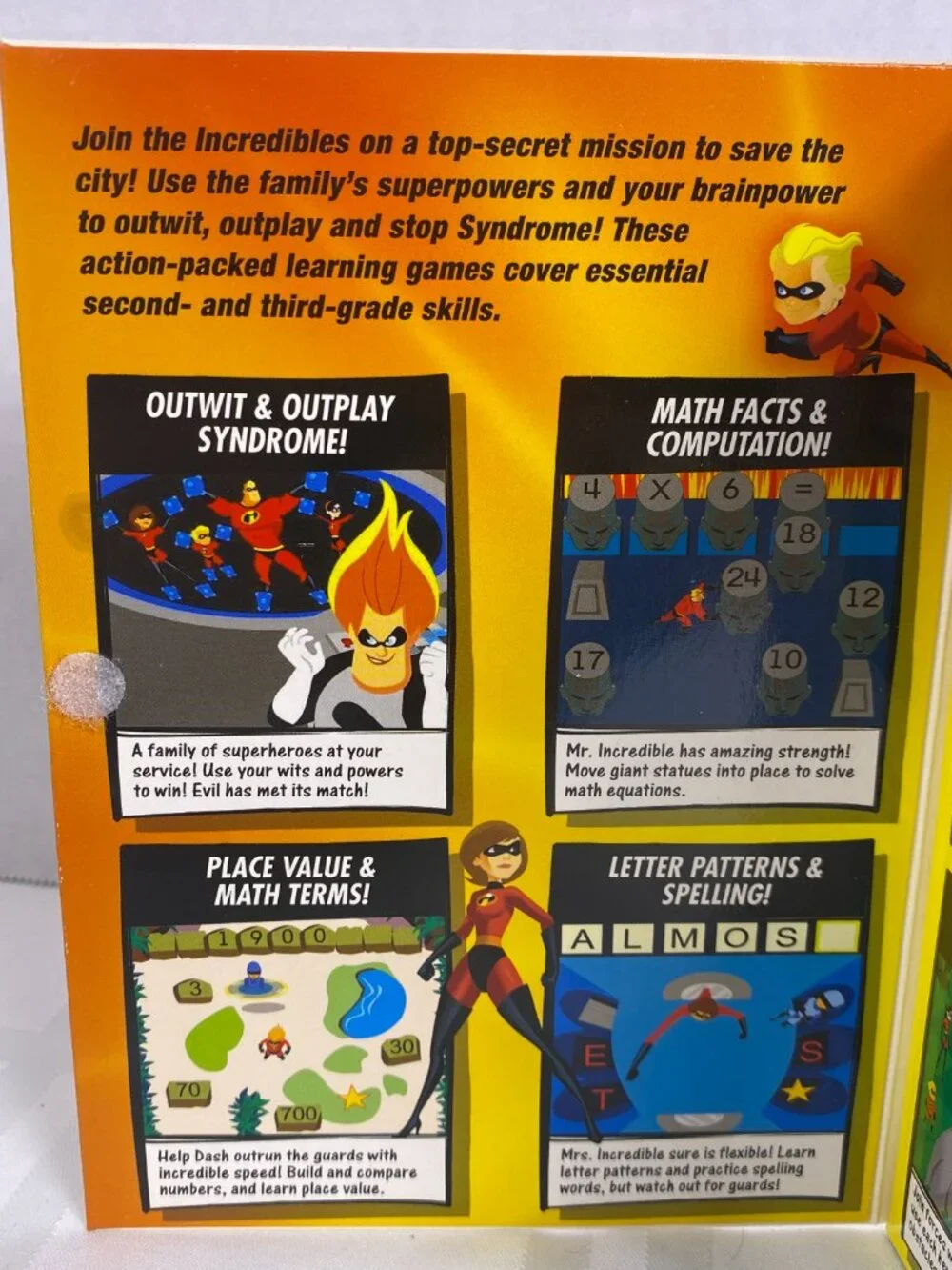 The Incredibles:‎ Leapster Educational Game, Box & Parent Guide